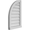 Ekena Millwork Quarter Round Top Left Surface Mount PVC Gable Vent w/ 2"W x 2"P Brickmould Sill Frame, 16"W x 26"H GVPQL16X2603SN - alternate 4